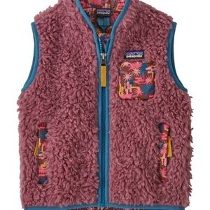 Patagonia Sherpa Vest Baby Girl Size 3-6 months